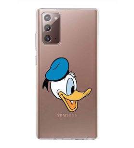 Samsung Galaxy Note 20 Kapak Donald Duck Tasarımlı Şeffaf Silikon Kılıf