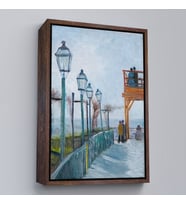 Çerçeveli Vincent van Gogh -Moulin de Blute-Fin Montmartre'deki TerasTablo (Altın)