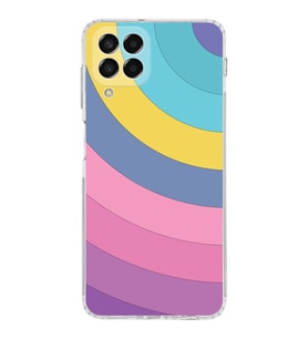 Samsung Galaxy M33  Kamera korumalı Kapak Renk Cümbüşü Tasarımlı  Şeffaf Kılıf