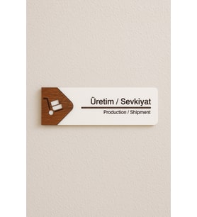 Lucena Üretim/Sevkiyat Ofis Oda Kapı İsimliği Yönlendirme Tabelası Levhası Kişiselleştirilebilir
