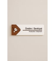 Lucena Üretim/Sevkiyat Ofis Oda Kapı İsimliği Yönlendirme Tabelası Levhası Kişiselleştirilebilir