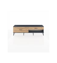 Arges TV Ünitesi 2 Çekmeceli  176x30x51 Antrasit-Antrasit/Çam