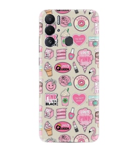 Tecno Pova Neo Kılıf Resimli Desenli Baskılı Silikon Donut Flamingo 1415