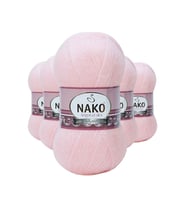 5 Adet Angora Lüks El Örgü İpi Pembe 11502