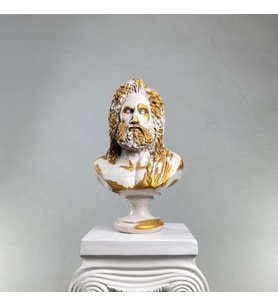 Zeus 'Antique Gold' Dekoratif Heykel, Pop Art Roma Yunan Heykelleri