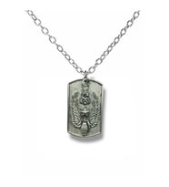 U.S. Army Askeri Kolye – Amerikan Ordu Logolu Gümüş Renk Zamak Metal Unisex Takı