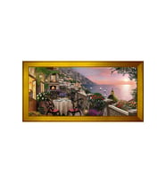 Manzara Temalı Kanvas Tablo 50 x 70 cm Gold Çerçeve