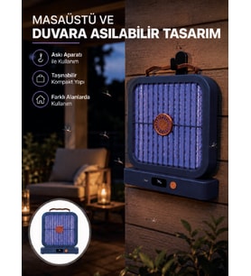 Taşınabilir Şarjlı Sivrisinek Öldürücü UV Işıklı Mavi Model