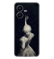 Vivo Y22S Kılıf Resimli Desenli Baskılı Silikon Star Woman 1332