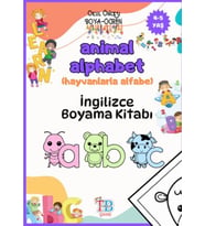 Animal Alphabet (Hayvanlarla Alfabe) Boyama Kitabı