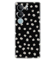 Vivo V29 Kılıf Desenli Silikon Platinium Papatyalar 1866