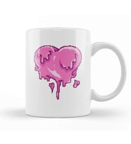 Melting Heart Pixel Art Kupa Bardak Porselen