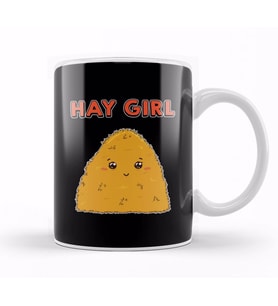 Cute & Funny Hay Girl Bale Of Hay Pun Pickup Line Kupa Bardak Porselen