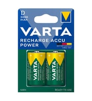VARTA 1.2 VOLT - 3000 MAH NI-MH BÜYÜK D BOY ŞARJLI PİL 2LI PAKET