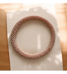 Chibeads Monochrome Spiral Beaded Bracelet (Somon)