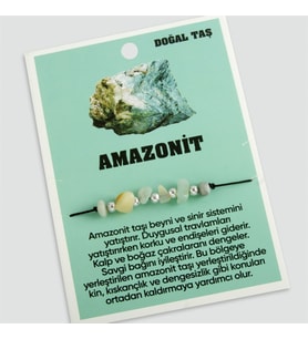 Amazonit Doğaltaşlı İp Bileklik