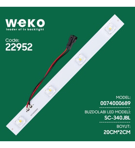Ayt Buzdolabı İç Aydınlatma Ledi Soketli Buzdolap Lambası Led SC-340JBL 0074000689 4 Çipli Lensli
