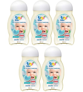Uni Baby Bebek Saç ve Vücut Şampuanı 200ML Klasik (5 Li Set)