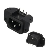 C14 POWER SOKET ERKEK KULAKLI 90C PCB (IC-212C)