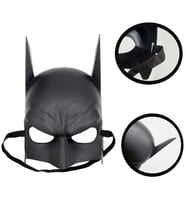 Siyah Renk Çocuk Boy Arkadan Lastikli Batman Maskesi 20x14 cm