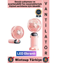 #Vantilatör Kompakt Sessiz Yoğun Üfleme Şarjlı Ayarlanabilir Başlık 5 Kademeli El Fanı Vantilatör