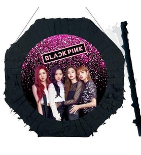 Pinyata BLACK PİNK Siyah 42 cm sopalı