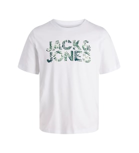 JACK JONES Yazı Baskılı Erkek Tişört 12288536 (Beyaz)