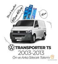 Volkswagen Transporter T5 Ön Arka Silecek Seti (2003-2013) RBW (Siyah)