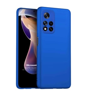 Microsonic Matte Silicone Xiaomi Redmi Note 11 Pro Plus Kılıf Mavi