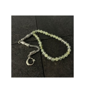 SERTİFİKALI Prehnit 6mm 33lük Doğal Taş Tesbih