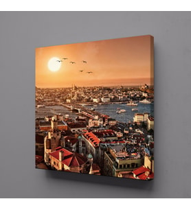 DENİZ KUM SAHİL KANVAS TABLO 100x100cm (Karışık)