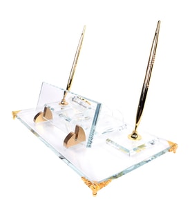 Kristal Vip Set Masa İsimlik Modern Ofis Dekoru (Bambu)