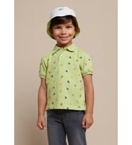 3-9 Yaş Mayoral Erkek Çocuk Yakalı Tshirt Yeşil