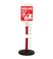 Ambulans Girişi Park Yasak Yönlendirme ve Bariyer Uyarı Dubası