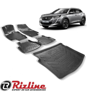 Rizline Peugeot YENİ 2008 2020 3D Havuzlu Paspas+Alt Bagaj Havuzu