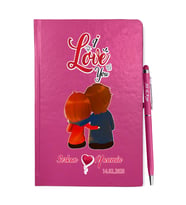 Sevgililer Gününe Özel Pembe Defter Kalem & Hediye Seti 34