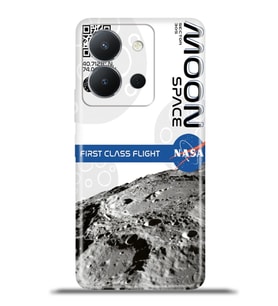 Vivo Y36 Kapak HD Renkli Dizayn Silikon Kılıf - Moon Flight