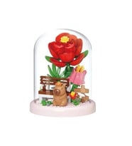 VAGONLIFE PANLOS P2591 CAPYBARA FLOWER SET 134 PARÇA BLOCK OYUNCAK 6+