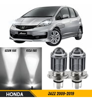 Honda Jazz 2009-2019 Mercekli Far Ampulü Led Xenon Beyaz Şimşek Etkili CSP Led Lamba Uzun Kısa