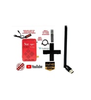 Next Kanky Full HD Yeni Uydu Alıcı + Next 7601 Wifi Anten (Kırmızı)