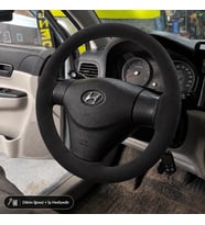 Hyundai Matrix Direksiyon Kılıfı Alcantara Süet Monza Black Serisi Siyah 2008-2010