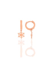 Söğütlü Silver Gümüş Kar Tanesi Küpe (Rose)