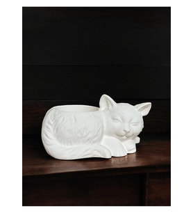 Kedi Minimalist Dekoratif Kaktüs ve Sukulent Saksısı, Beyaz Renk Yüksek Kaliteli Malzeme El Yapımı Minimalist Kedi Heykel Kaktüs ve Sukulent Saksısı, Hediyelik Kaktüs ve Sukulent Saksısı, Ev Dekoru, Masa Dekoru, Anneler Günü, Öğretmenler Günü