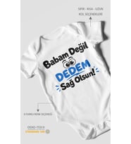Babam değil dedem sağolsun Kısa Kollu Bebek Body %100 Pamuk