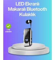 Bluetooth 5.2 Klipsli Kablosuz Kulaklık – Dijital Ekran & Titreşimli Uyarı
