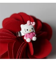 Köstebek Pembe Elbiseli Oturan Hello Kitty Yüzük