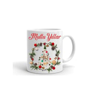 Yılbaşı Noel Temalı Baskılı Seramik Beyaz Kupa