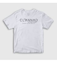 Presmono Unisex Çocuk Beyaz Logo Anime Clannad After Story T-Shirt 554318tt (Beyaz)