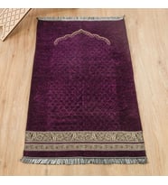 Osmanlı Sütunlu Şönil Seccade - Mor (75*115 cm)
