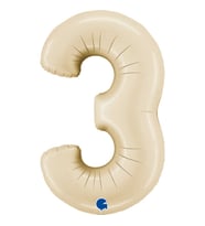 3 Rakam Satin Cream Folyo Balon 26"
